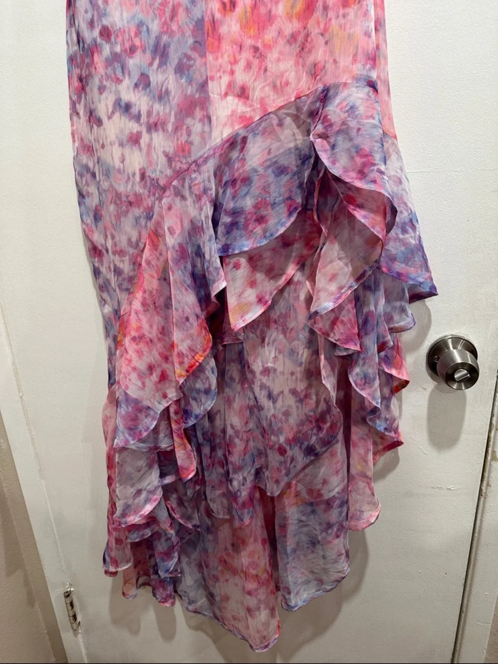 REVOLVE x Amanda Uprichard Carlina Dress in Cotton Candy floral strapless - Picture 5 of 10